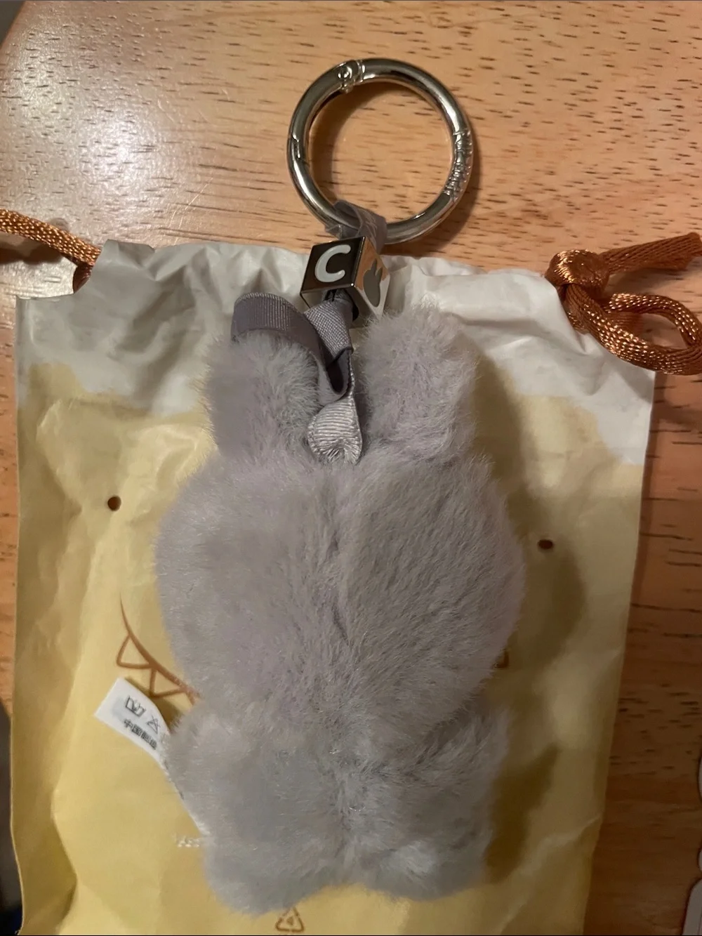 Pop Mart Pin For Love  with the letter C keychain